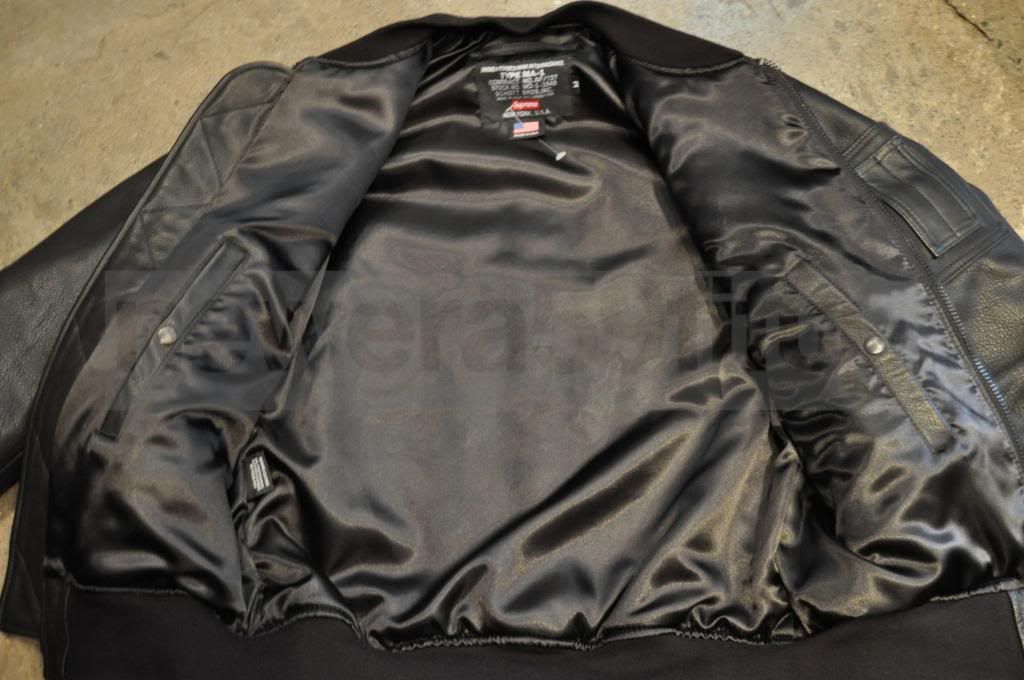 Supreme x Schott NYC Leather MA-1 Bomber Jacket (Black) - Medium | eBay