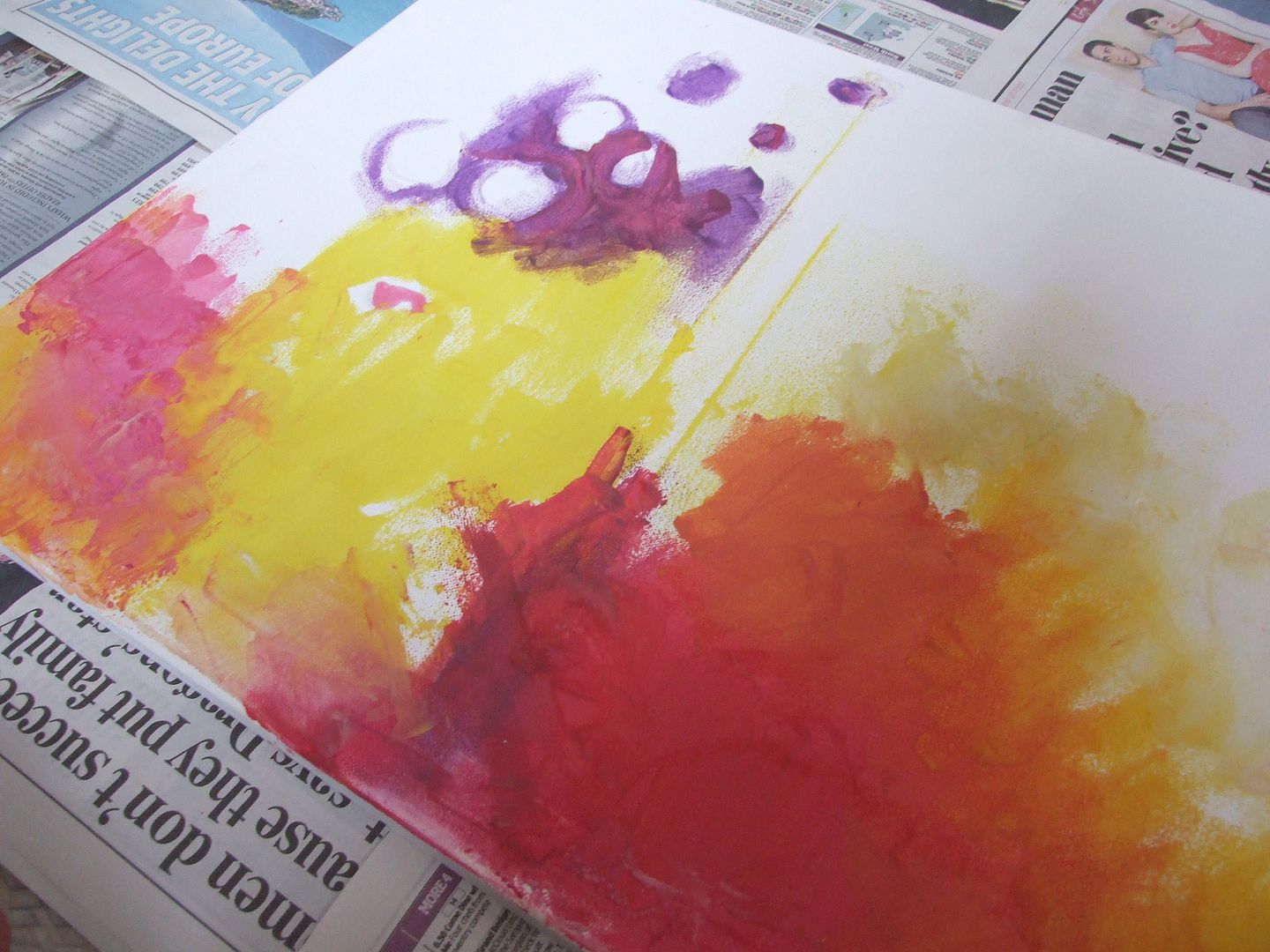 Painting with melted crayons - Gathering Beauty