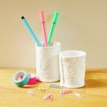 Diy Stamped Clay Pots