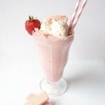 Pink Wafer Strawberry Milkshake